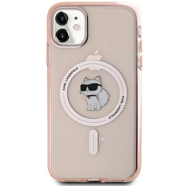 Etui Karl Lagerfeld IML Choupette MagSafe na iPhone 11 / Xr - różowe