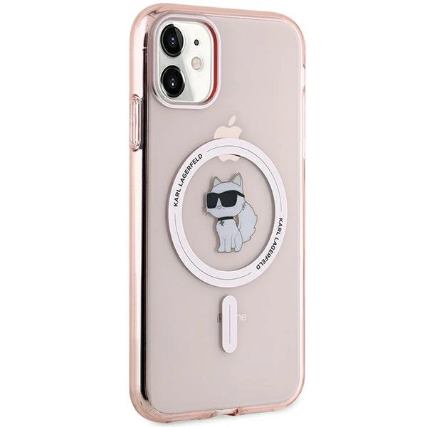 Etui Karl Lagerfeld IML Choupette MagSafe na iPhone 11 / Xr - różowe