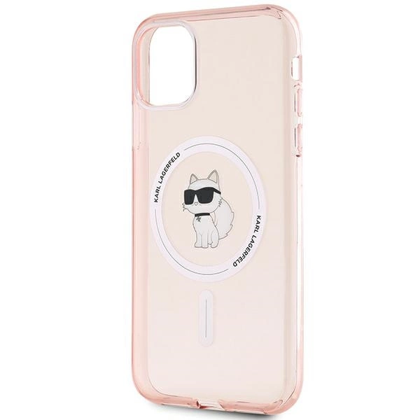 Etui Karl Lagerfeld IML Choupette MagSafe na iPhone 11 / Xr - różowe