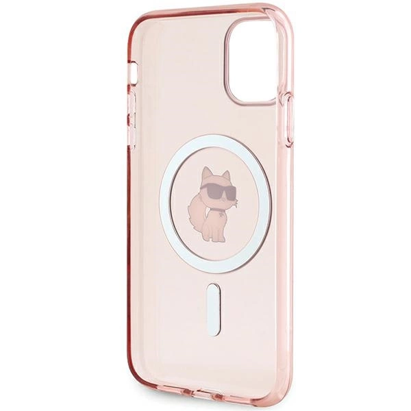 Etui Karl Lagerfeld IML Choupette MagSafe na iPhone 11 / Xr - różowe