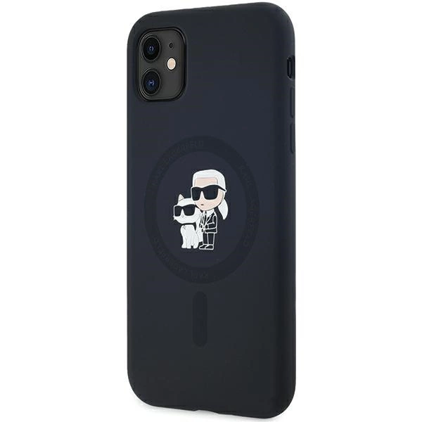 Etui Karl Lagerfeld Silicone Karl&Choupette MagSafe na iPhone 11 / Xr - czarne