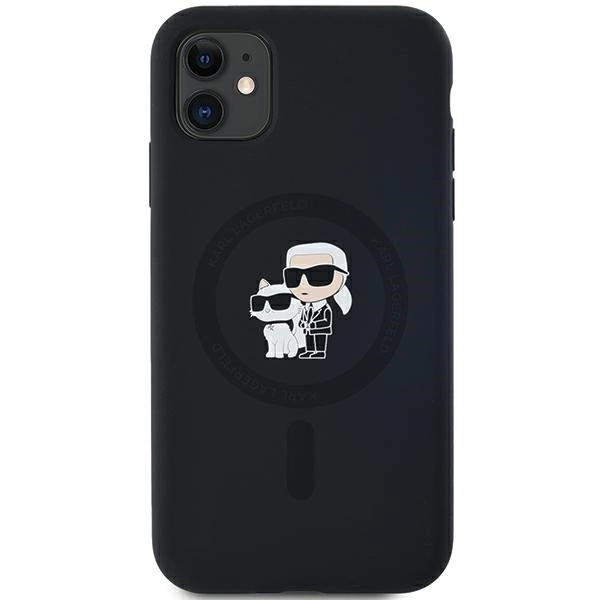 Etui Karl Lagerfeld Silicone Karl&Choupette MagSafe na iPhone 11 / Xr - czarne
