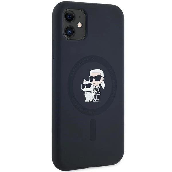 Etui Karl Lagerfeld Silicone Karl&Choupette MagSafe na iPhone 11 / Xr - czarne