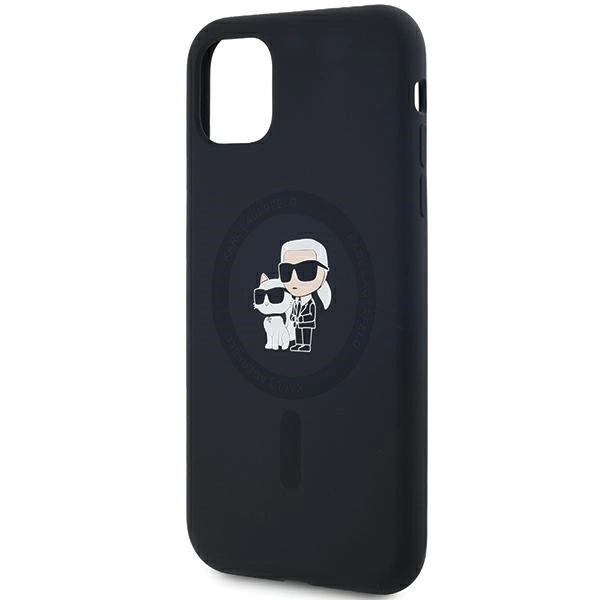 Etui Karl Lagerfeld Silicone Karl&Choupette MagSafe na iPhone 11 / Xr - czarne