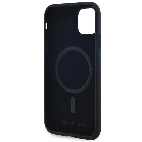Etui Karl Lagerfeld Silicone Karl&Choupette MagSafe na iPhone 11 / Xr - czarne