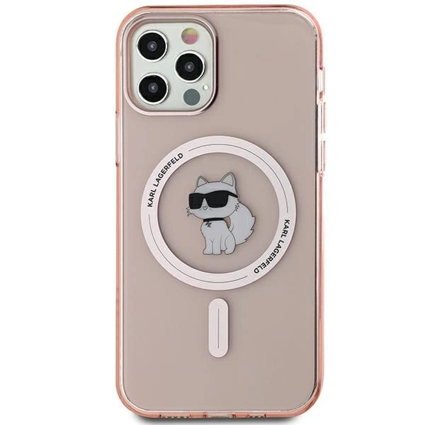 Etui Karl Lagerfeld IML Choupette MagSafe na iPhone 12/12 Pro - różowe