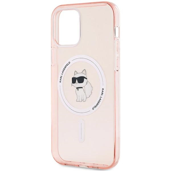 Etui Karl Lagerfeld IML Choupette MagSafe na iPhone 12/12 Pro - różowe