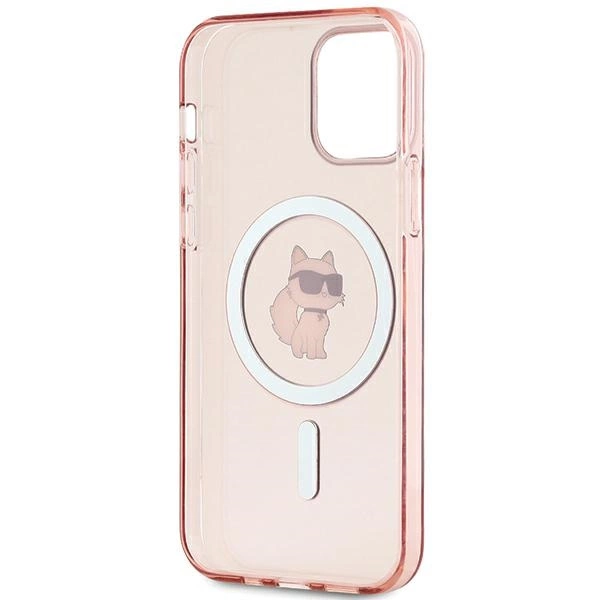 Etui Karl Lagerfeld IML Choupette MagSafe na iPhone 12/12 Pro - różowe