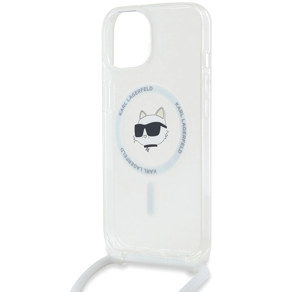 Etui Karl Lagerfeld IML Choupette Head & Cord MagSafe na iPhone 13 / 14 / 15 - przezroczyste