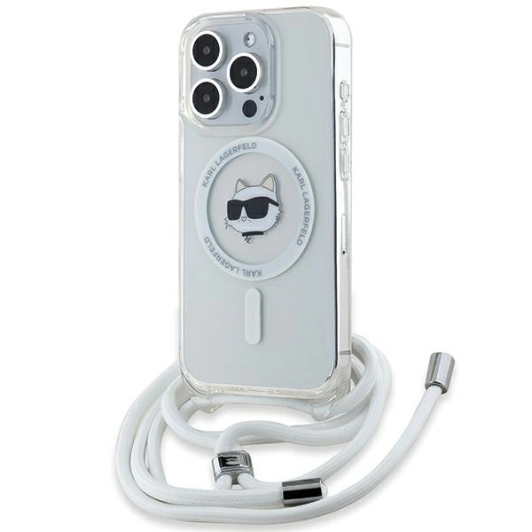 Etui Karl Lagerfeld IML Choupette Head & Cord MagSafe na iPhone 14 Pro Max - przezroczyste