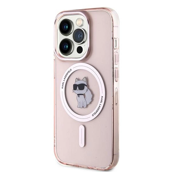 Etui Karl Lagerfeld IML Choupette MagSafe na iPhone 14 Pro Max - różowe