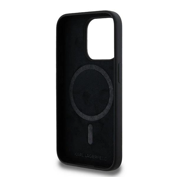 Etui Karl Lagerfeld Silicone Karl&Choupette MagSafe na iPhone 15 Pro - czarne