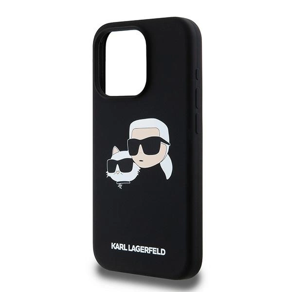 Etui Karl Lagerfeld Silicone Karl&Choupette MagSafe na iPhone 15 Pro - czarne