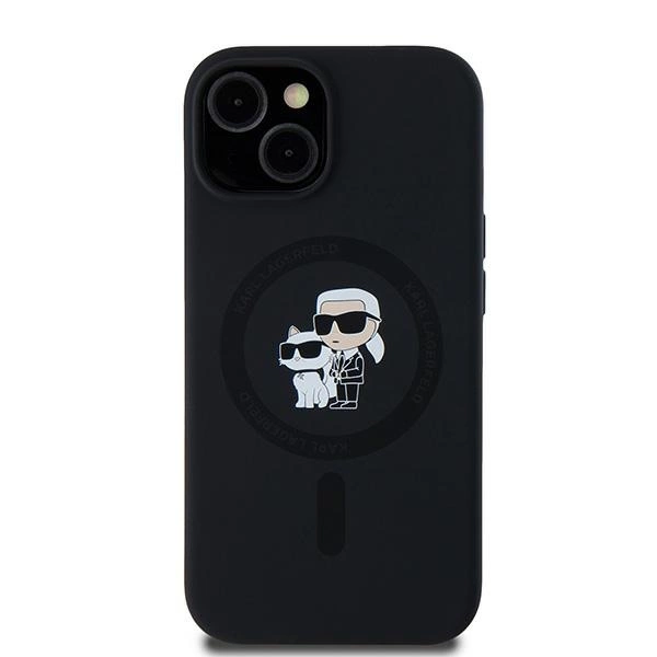 Etui Karl Lagerfeld Silicone Karl&Choupette MagSafe na iPhone 15 Plus / 14 Plus - czarne