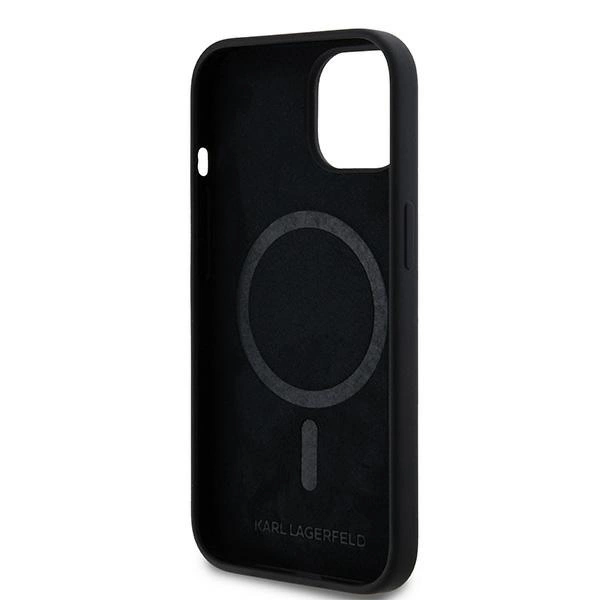 Etui Karl Lagerfeld Silicone Karl&Choupette MagSafe na iPhone 15 Plus / 14 Plus - czarne
