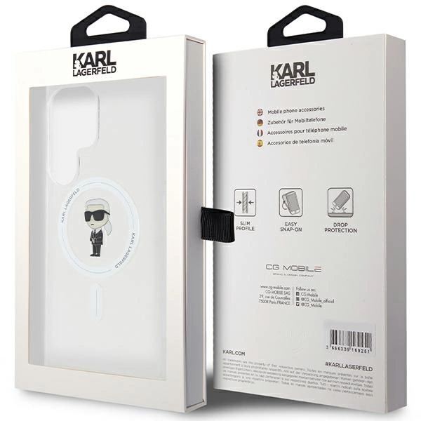 Etui Karl Lagerfeld IML Ikonik MagSafe na Samsung Galaxy S24 Ultra - przezroczyste