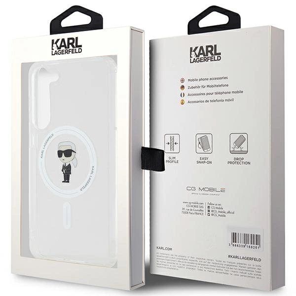 Etui Karl Lagerfeld IML Ikonik MagSafe na Samsung Galaxy S24+ - przezroczyste