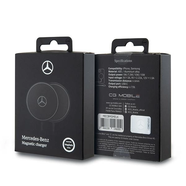 Ładowarka Mercedes 15W MagSafe indukcyjna - czarna