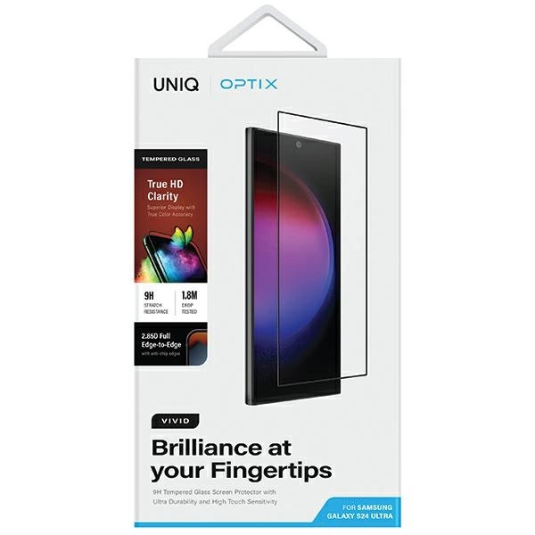 Szkło UNIQ Optix Vivid na Samsung Galaxy S24 Ultra z aplikatorem