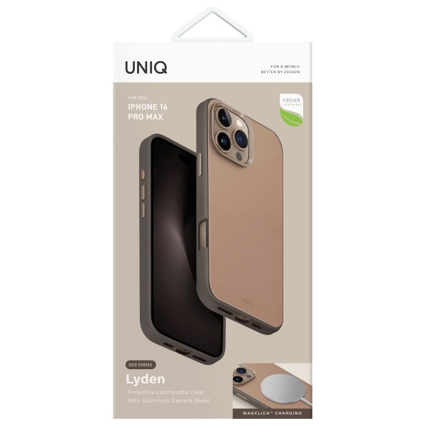 UNIQ etui Lyden DS iPhone 16 Pro Max      6.9" Magclick Charging brązowo-szary/brown-flint grey