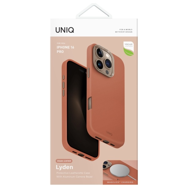 UNIQ etui Lyden iPhone 16 Pro 6.3"        Magclick Charging terracotta