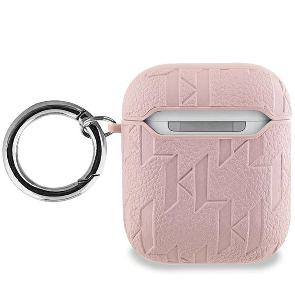 Etui Karl Lagerfeld Monogram Karl Head na AirPods 1 / 2 - różowe