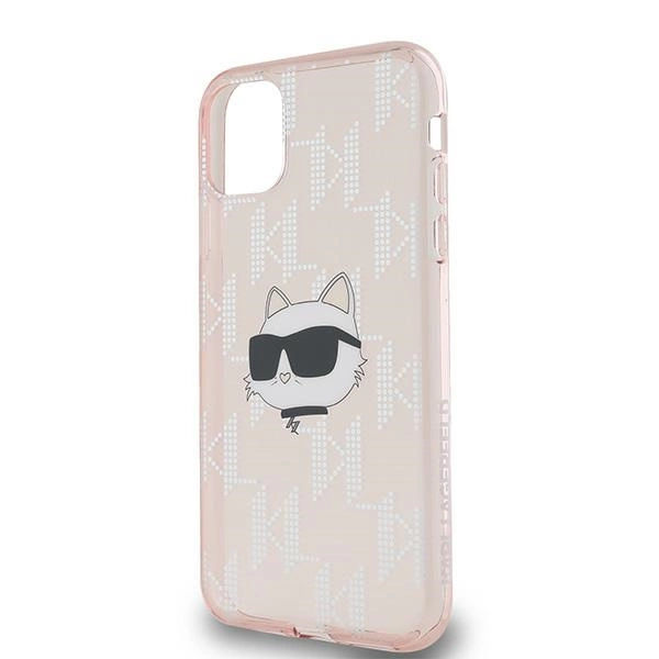 Etui Karl Lagerfeld IML Choupette Head & Monogram na iPhone 11 / Xr - różowe