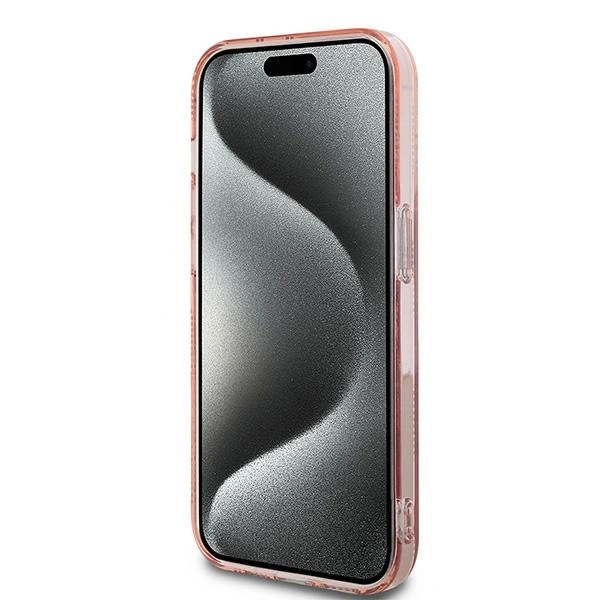 Etui Karl Lagerfeld IML Choupette Head & Monogram na iPhone 13 Pro / 13 - różowe