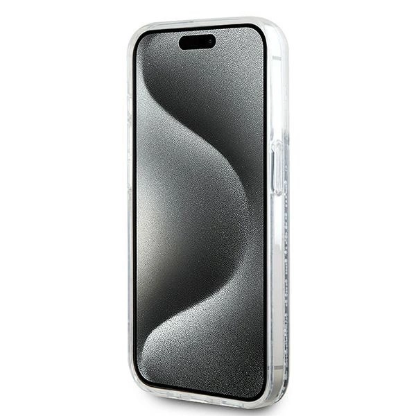 Etui Karl Lagerfeld Liquid Glitter Choupette Head MagSafe na iPhone 15 Pro - przezroczyste