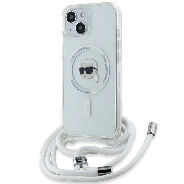 Etui Karl Lagerfeld Crossbody IML Karl Head MagSafe na iPhone 15 / 14 / 13 - przezroczyste