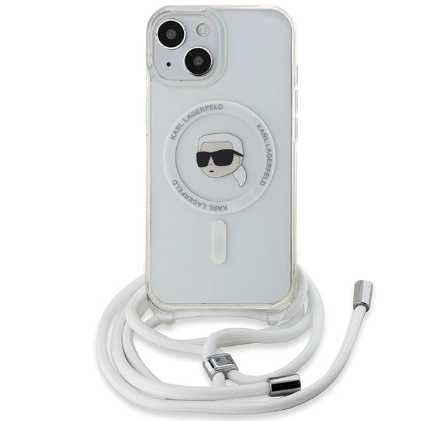 Etui Karl Lagerfeld Crossbody IML Karl Head MagSafe na iPhone 15 / 14 / 13 - przezroczyste