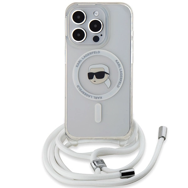 Etui Karl Lagerfeld Crossbody IML Karl Head MagSafe na iPhone 15 Pro Max - przezroczyste