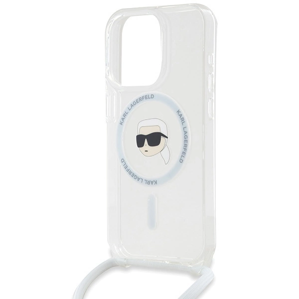Etui Karl Lagerfeld Crossbody IML Karl Head MagSafe na iPhone 15 Pro Max - przezroczyste