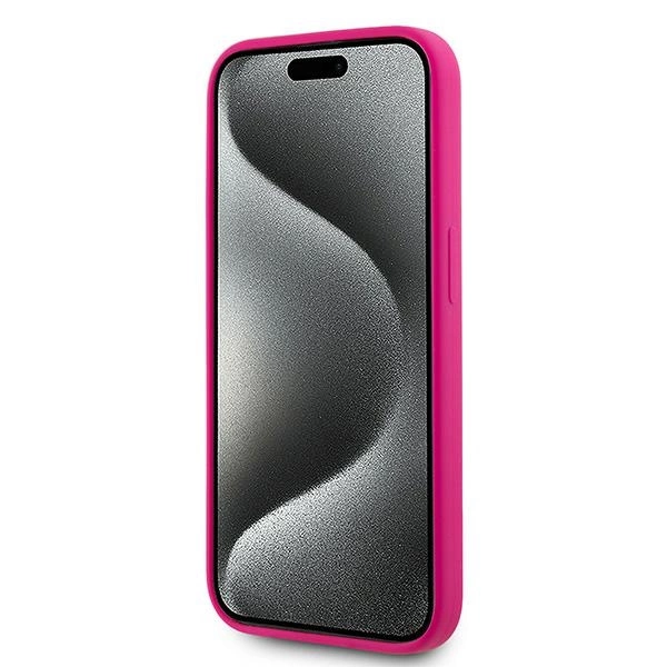 Etui Karl Lagerfeld Silicone Choupette Head MagSafe na iPhone 15 Pro Max - różowe
