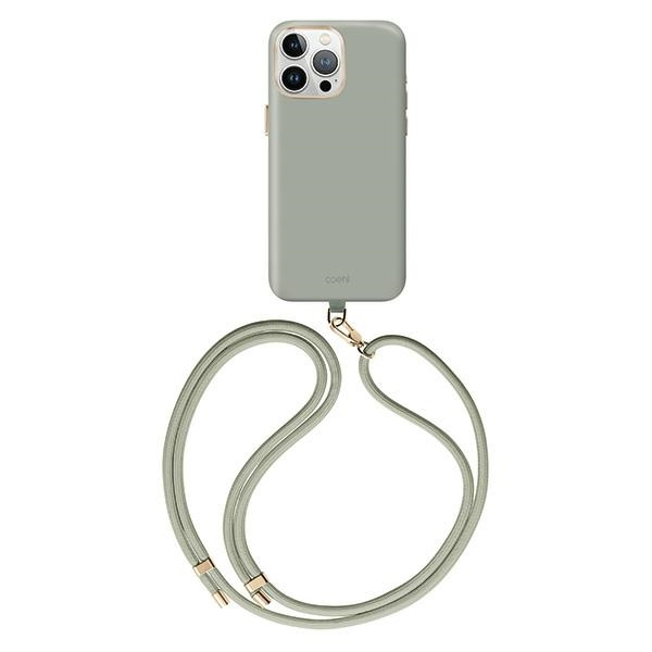 Etui Uniq Coehl Creme Magnetic Charging do iPhone 15 Pro - szałwiowe