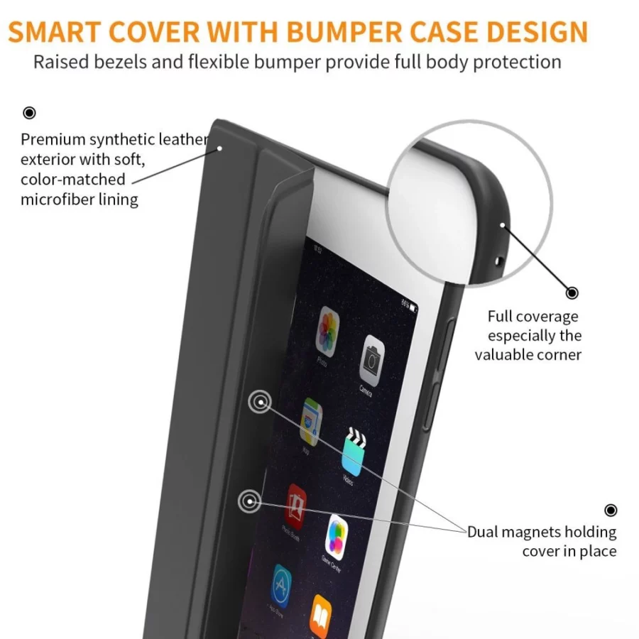 Etui Tech-Protect SmartCase na iPad 9.7'' 5 / 6 2017-2018 - czarne
