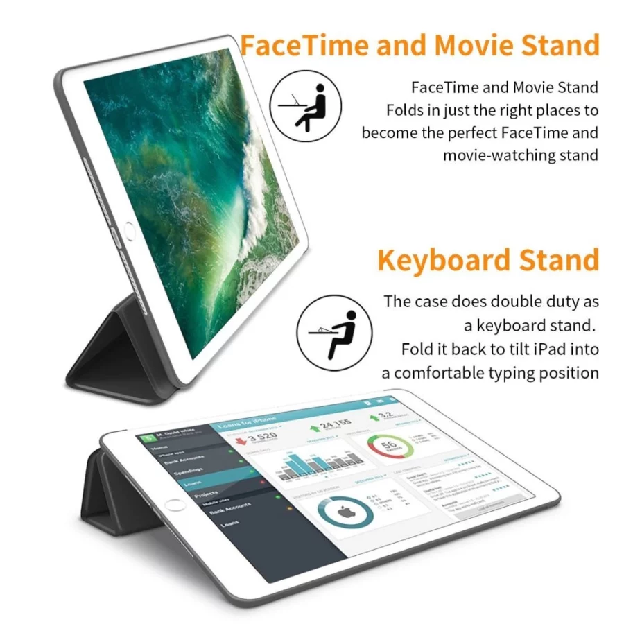 Etui Tech-Protect SmartCase na iPad 9.7'' 5 / 6 2017-2018 - czarne