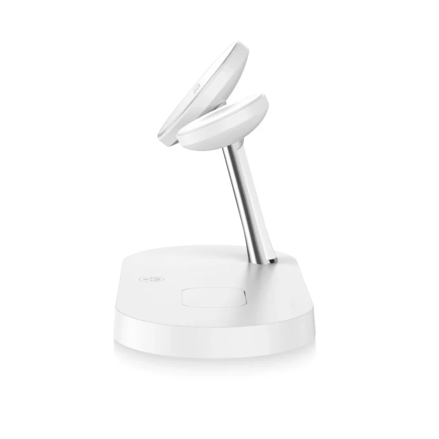 Ładowarka Tech-Protect A12 indukcyjna 3w1 MagSafe na smartfon / słuchawki / smartwatch - biała