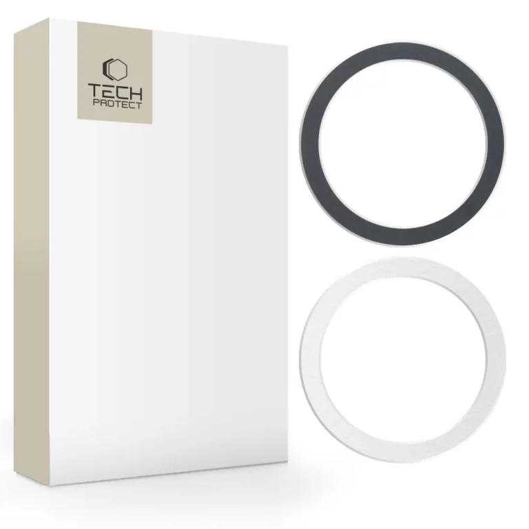 Pierścień magnetyczny Tech-Protect MagMat MagSafe uniwersalny - czarny / srebrny (2 szt.)