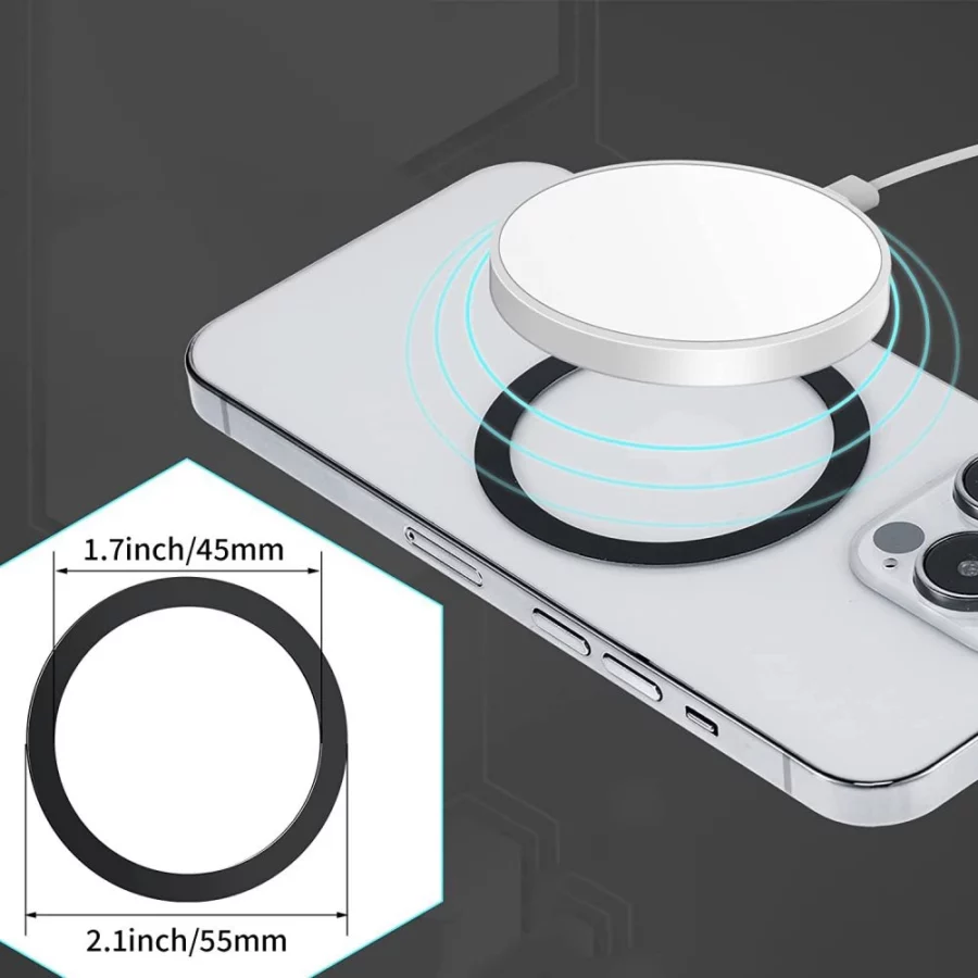 Pierścień magnetyczny Tech-Protect MagMat MagSafe uniwersalny - czarny / srebrny (2 szt.)
