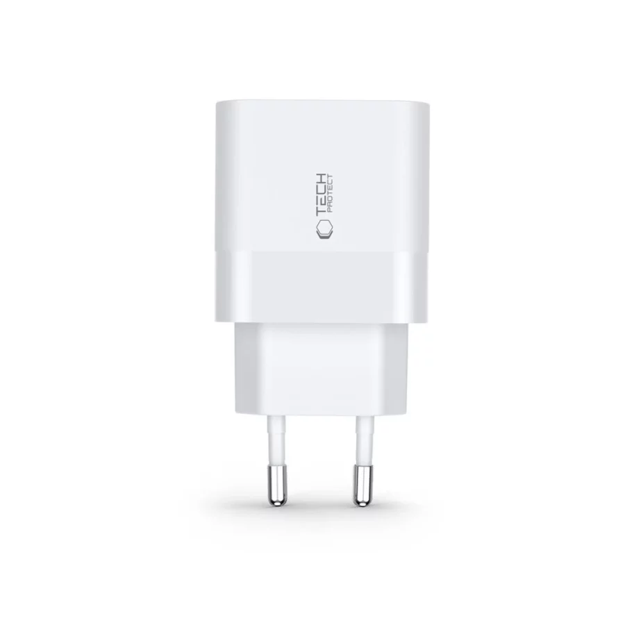 Ładowarka Tech-Protect C30W sieciowa USB-C PD 30W / USB-A QC 3.0 - biała