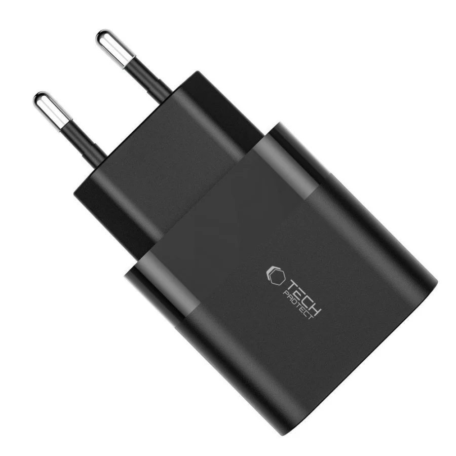 Ładowarka Tech-Protect C30W sieciowa USB-C PD 30W / USB-A QC 3.0 - czarna