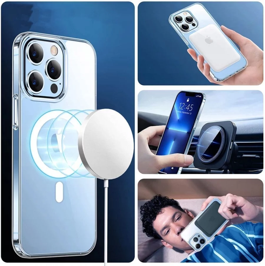 Etui Tech-Protect FlexAir Hybrid MagSafe na iPhone 14 Pro - przezroczyste