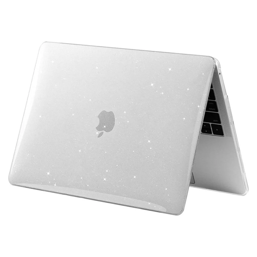 Etui Tech-Protect SmartShell na MacBook Air 13" M2 / M3 / 2022-2024 - przezroczysto-brokatowe