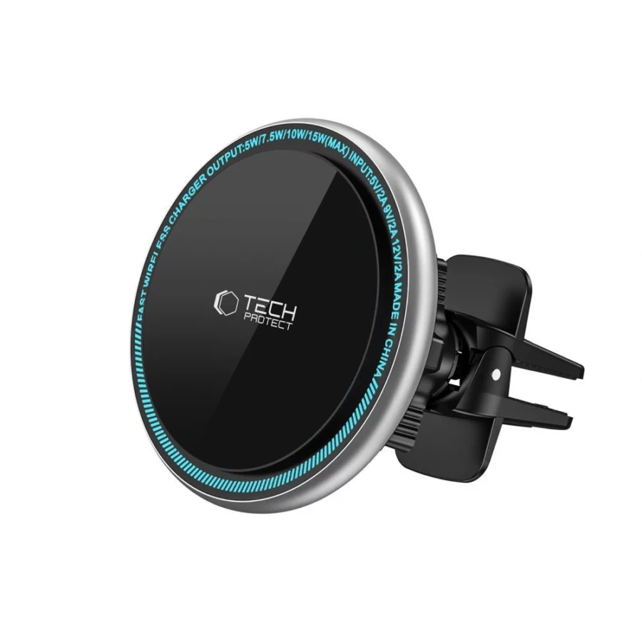 Uchwyt Tech-Protect A2 samochodowy na telefon z ładowarką indukcyjną MagSafe 15W na kratkę nawiewu - czarny