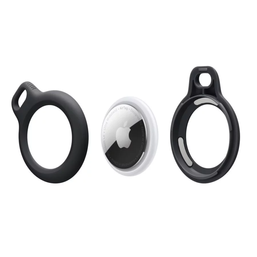 Etui Tech-Protect Rough Chain na Apple AirTag z zawieszką - czarne