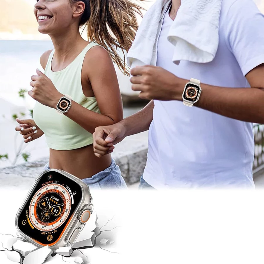 Etui Tech-Protect Defense360 na Apple Watch 49 mm - przezroczyste