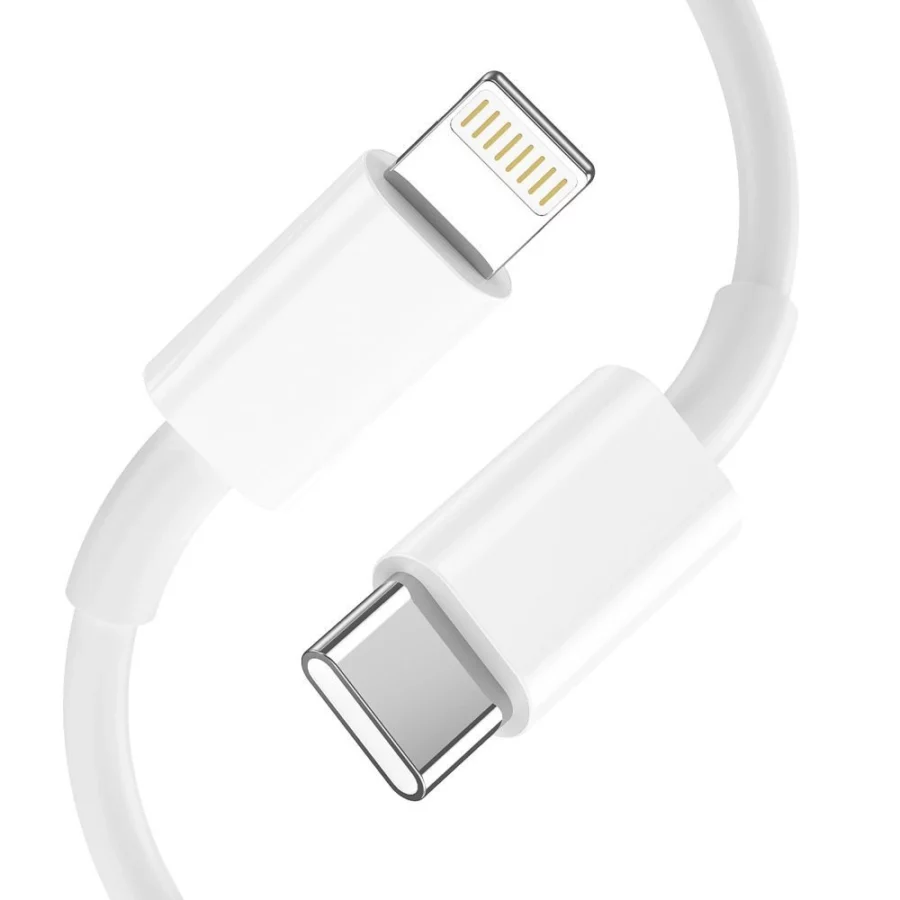 Ładowarka Tech-Protect C20W sieciowa USB-C PD 20W / USB-A QC 3.0 z kablem USB-C / Lightning - biała
