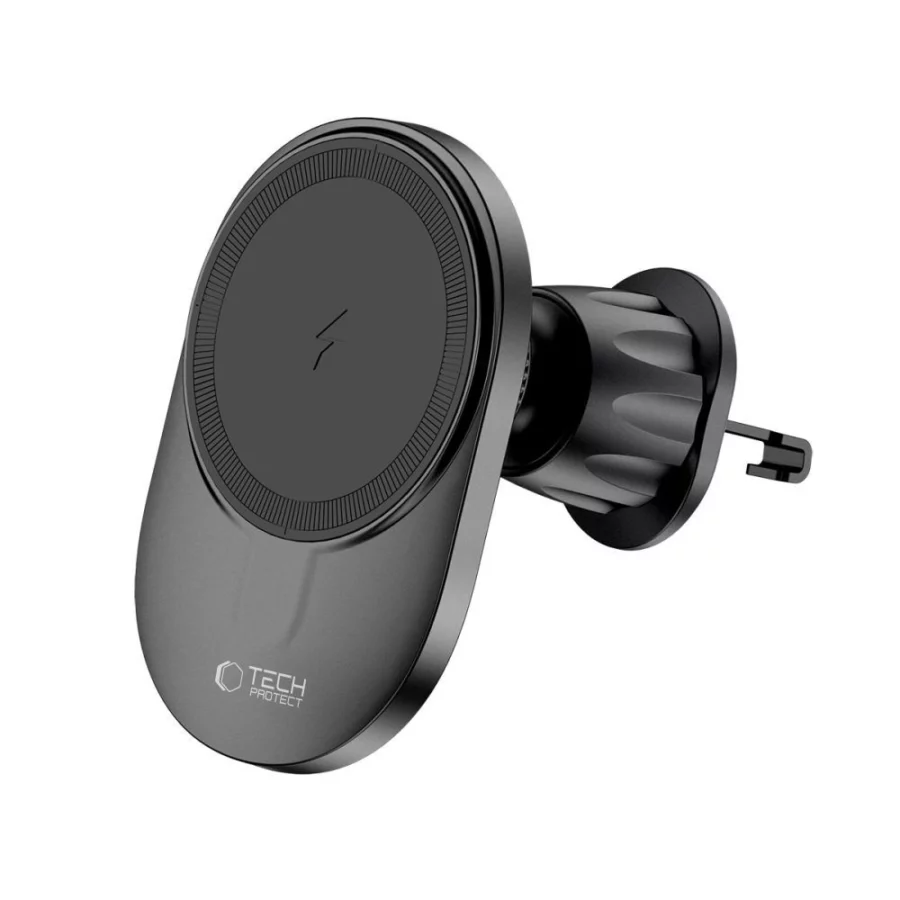 Uchwyt Tech-Protect MM15W-V1 samochodowy na telefon z ładowarką indukcyjną MagSafe 15W na kokpit / kratkę nawiewu - czarny