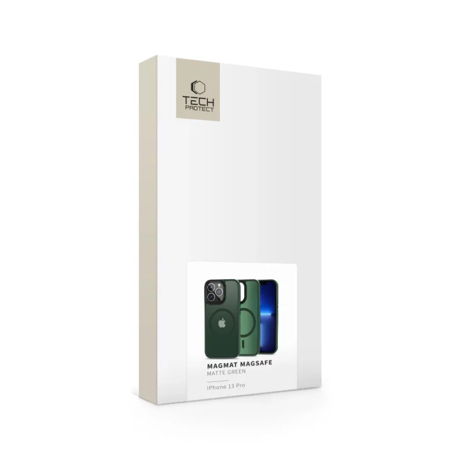 Etui Tech-Protect MagMat MagSafe na iPhone 13 Pro - zielony mat
